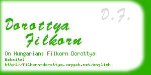 dorottya filkorn business card